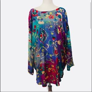 Adini vintage floral tunic top